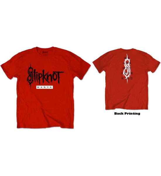 Slipknot: WANYK (Back Print) - Red T-Shirt