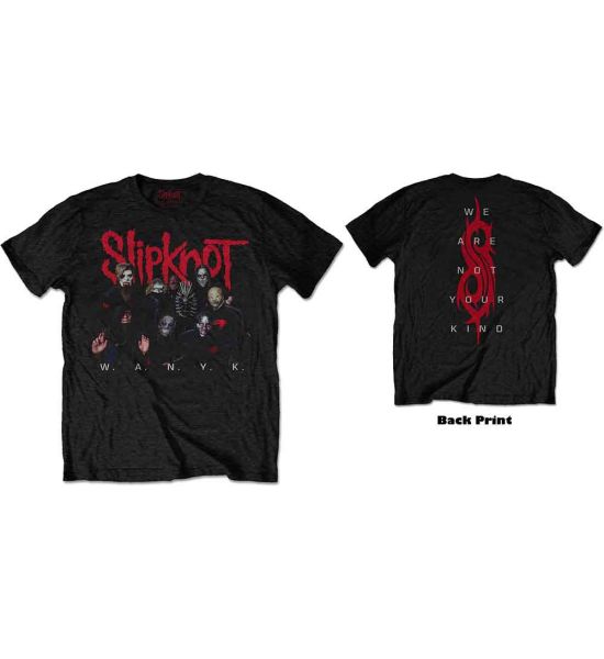 Slipknot: WANYK Logo (Back Print) - Black T-Shirt