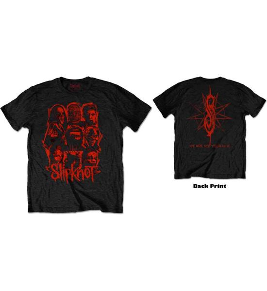 Slipknot: WANYK Red Patch (Back Print) - Black T-Shirt