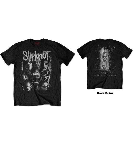 Slipknot: WANYK White Splatter (Back Print) - Black T-Shirt