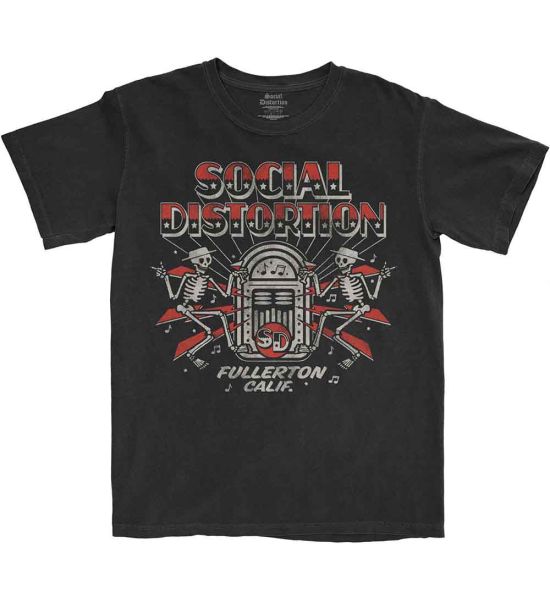 Social Distortion: Jukebox Skelly - Black T-Shirt