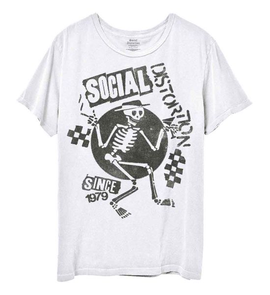 Social Distortion: Speakeasy Checkerboard - White T-Shirt