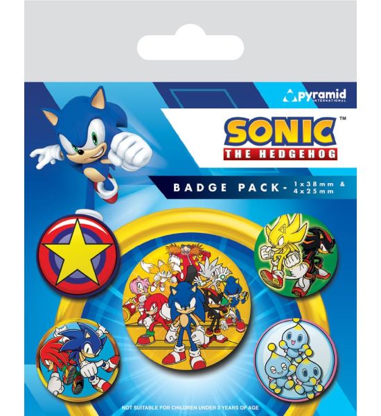 Sonic the Hedgehog: Speed Team Pin-Back Buttons 5-Pack