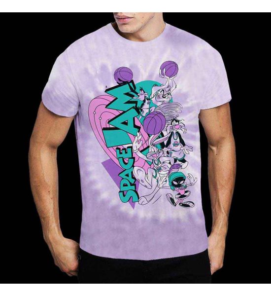 Space Jam: Retro Squad (Dip Dye, Dye Wash) - Pink T-Shirt