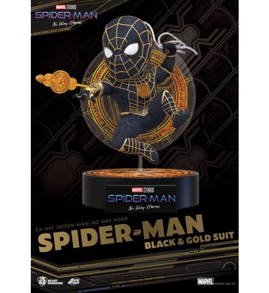 Spider-Man: No Way Home Egg Attack Figure Black & Gold Suit (18cm)