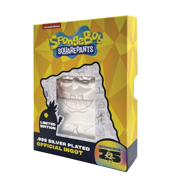 Spongebob Squarepants: 25th Anniversary .999 Silver Plated Ingot Preorder