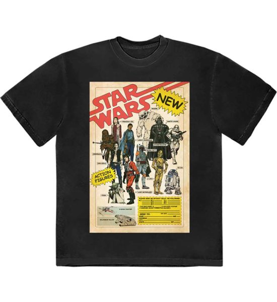 Star Wars: Action Figures - Black T-Shirt