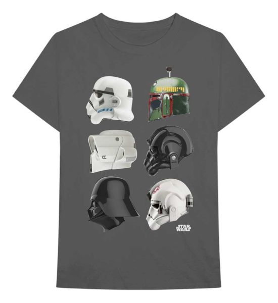 Star Wars: Helmet Profiles - Grey T-Shirt