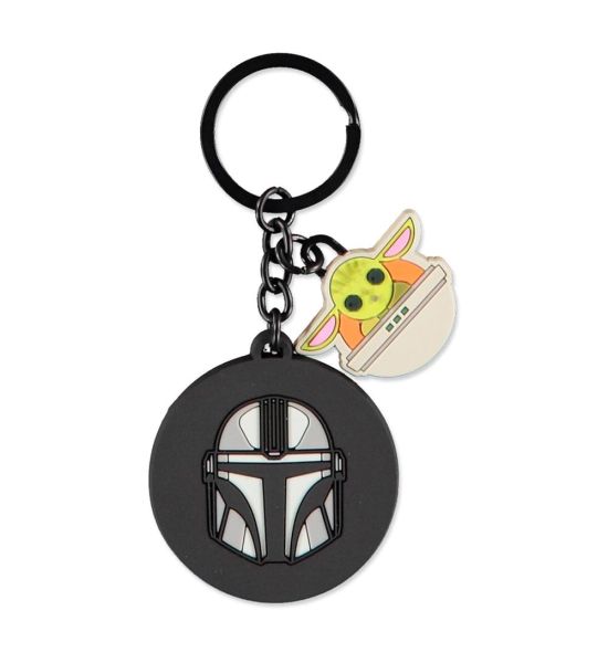 Star Wars: The Mandalorian: Mandalorian & Grogu Rubber Keychain Preorder