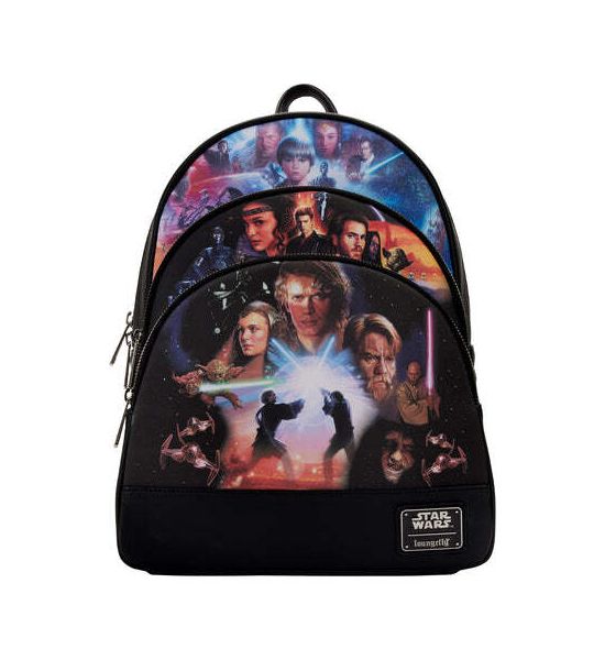 Loungefly Star Wars: Prequel Trilogy Triple Pocket Mini Backpack