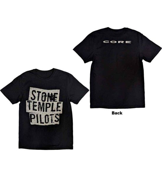 Stone Temple Pilots: Core (Back Print) - Black T-Shirt