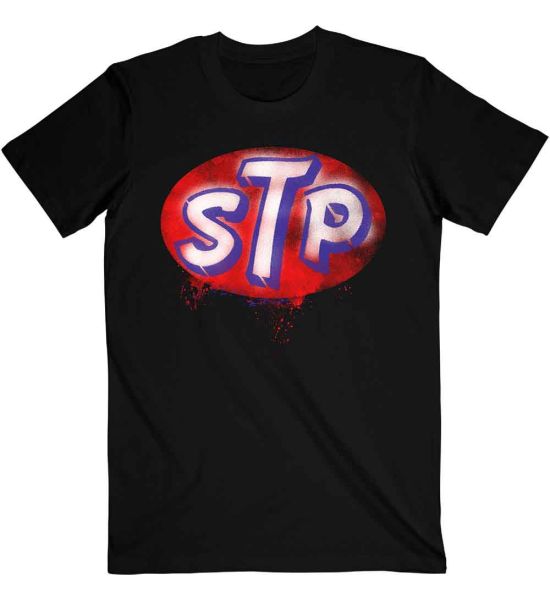 Stone Temple Pilots: Red Logo - Black T-Shirt