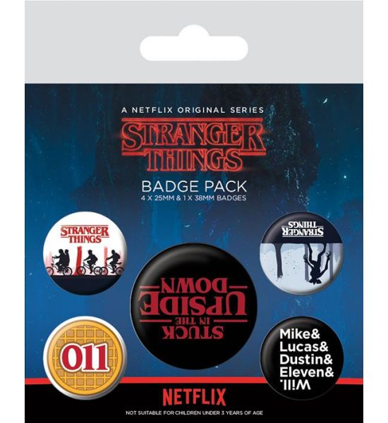 Stranger Things: Upside Down Pin-Back Buttons 5-Pack Preorder