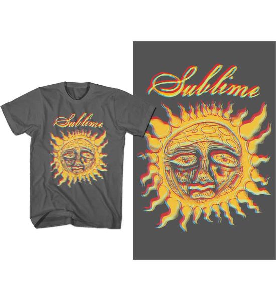 Sublime: Yellow Sun - Charcoal Grey T-Shirt