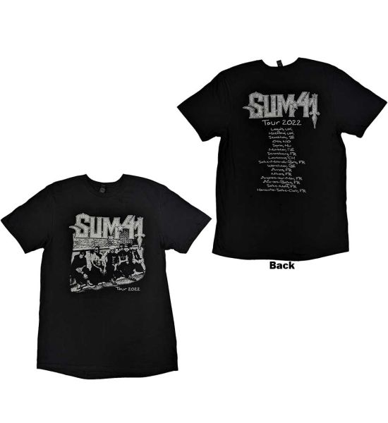 Sum 41: Band Photo European Tour 2022 (Back Print) - Black T-Shirt