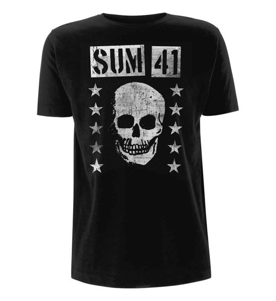 Sum 41: Grinning Skull - Black T-Shirt