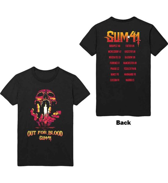 Sum 41: Out For Blood (Back Print) - Black T-Shirt