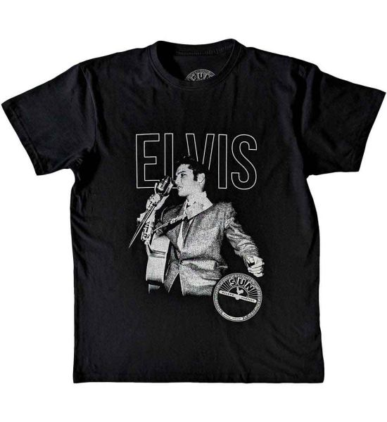 Sun Records: Elvis Live Portrait - Black T-Shirt