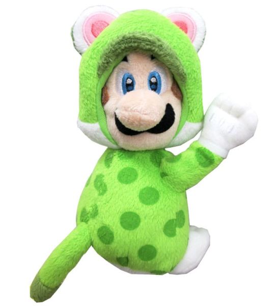 Super Mario: Cat Luigi Magnet Plush Figure (19cm)