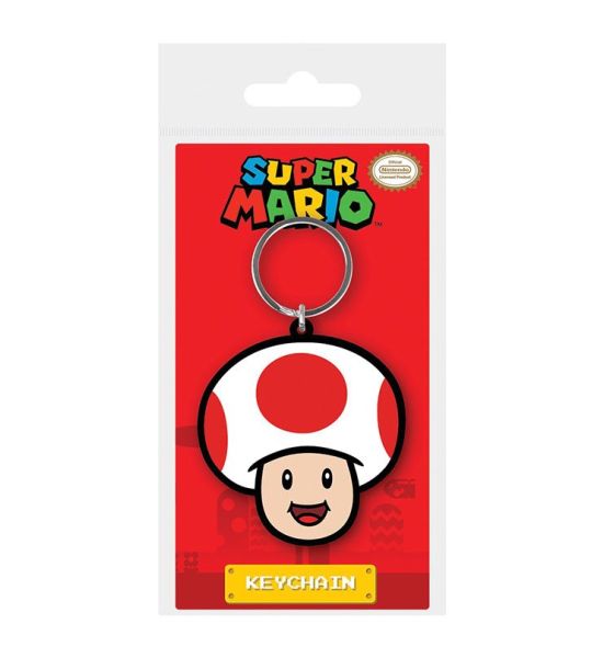 Super Mario: Toad Rubber Keychain (6cm) Preorder