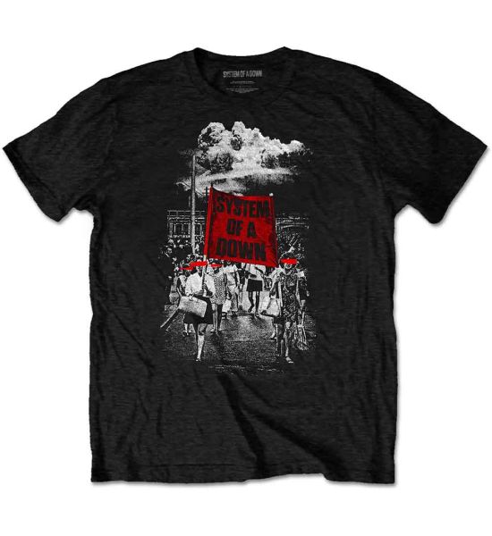 System Of A Down: Banner Marches - Black T-Shirt