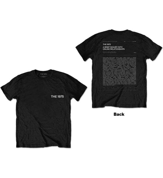 The 1975: A Brief Inquiry (Back Print) - Black T-Shirt