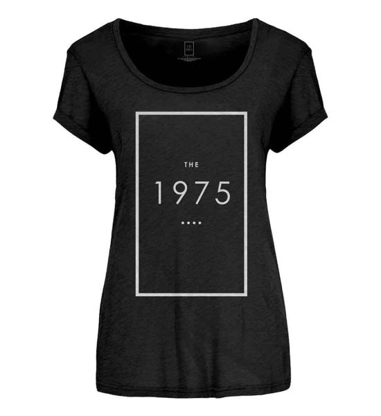 The 1975: Original Logo - Ladies Black T-Shirt