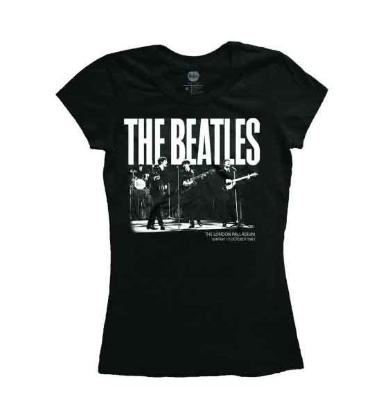 The Beatles: 1963 The Palladium - Ladies Black T-Shirt