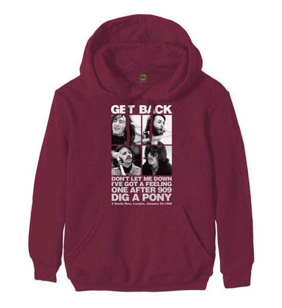 The Beatles: 3 Savile Row - Maroon Red Pullover Hoodie