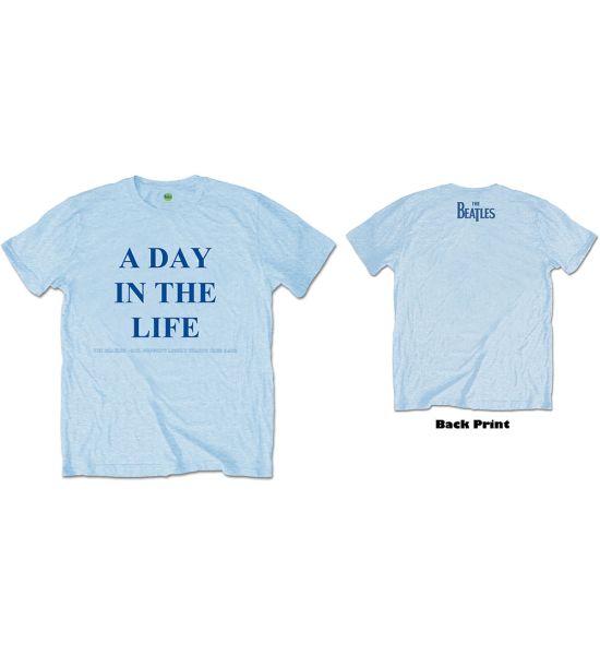 The Beatles: A Day in the Life (Back Print) - Light Blue T-Shirt