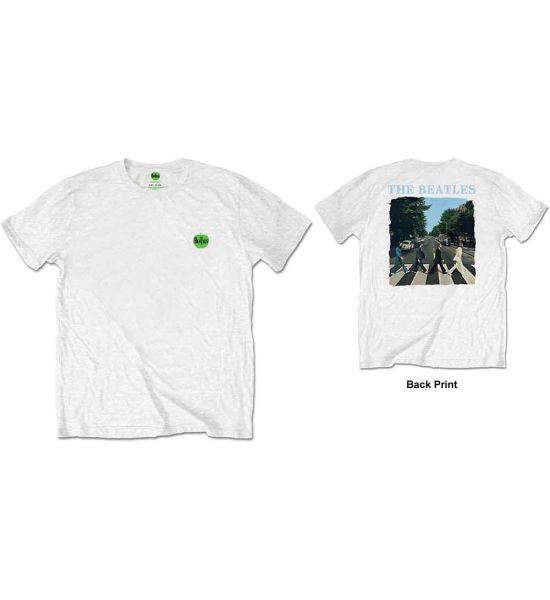 The Beatles: Abbey Road & Logo (Back Print) - White T-Shirt