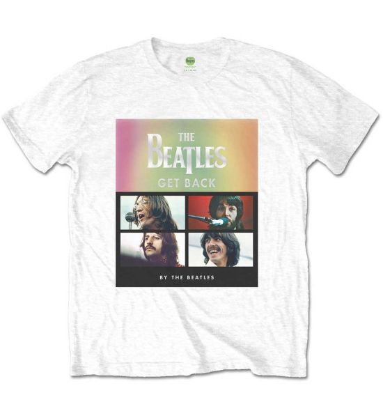 The Beatles: Album Faces Gradient (Silver Style Printing) - White T-Shirt