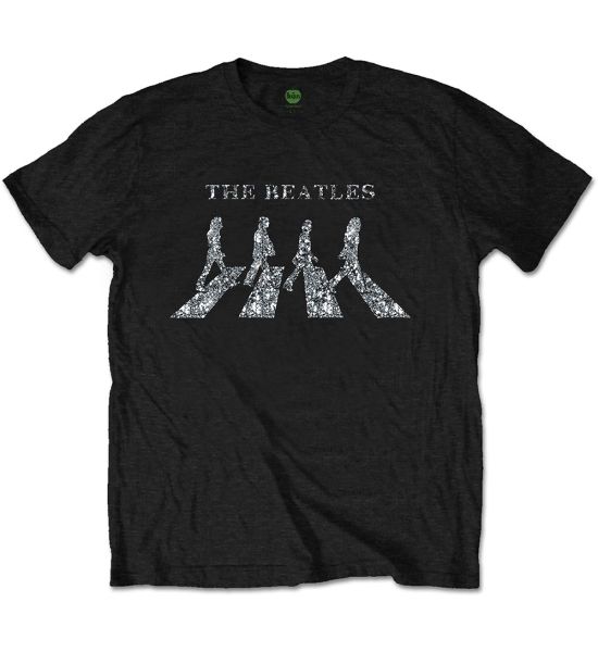 The Beatles: Crossing (Embellished) - Black T-Shirt