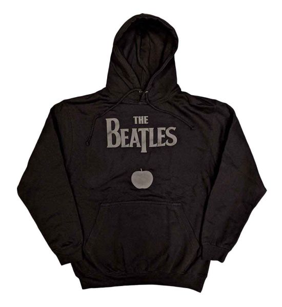 The Beatles: Drop T Logo & Apple (Hi-Build) - Black Pullover Hoodie