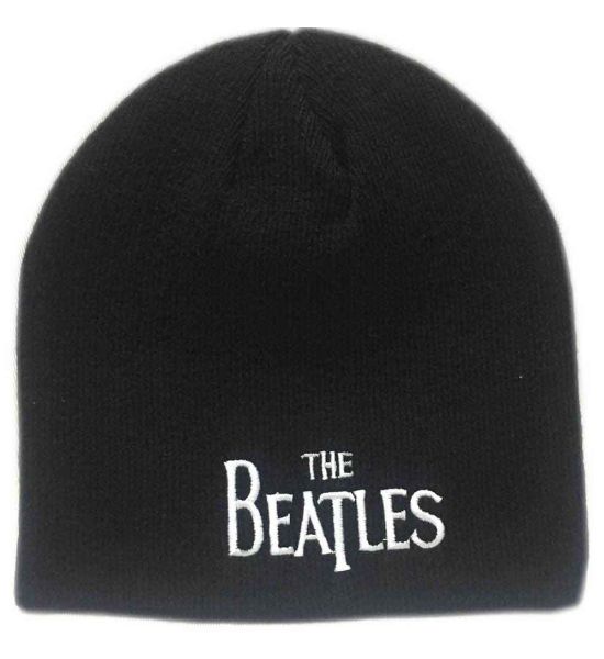 The Beatles: Drop T Logo - Black Beanie Hat Preorder