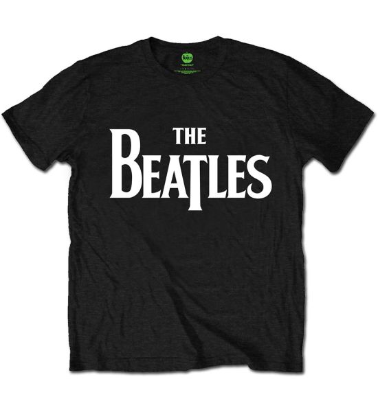 The Beatles: Drop T Logo - Black T-Shirt