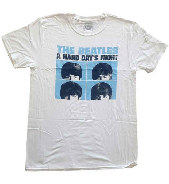 The Beatles: Hard Days Night Pastel - White T-Shirt