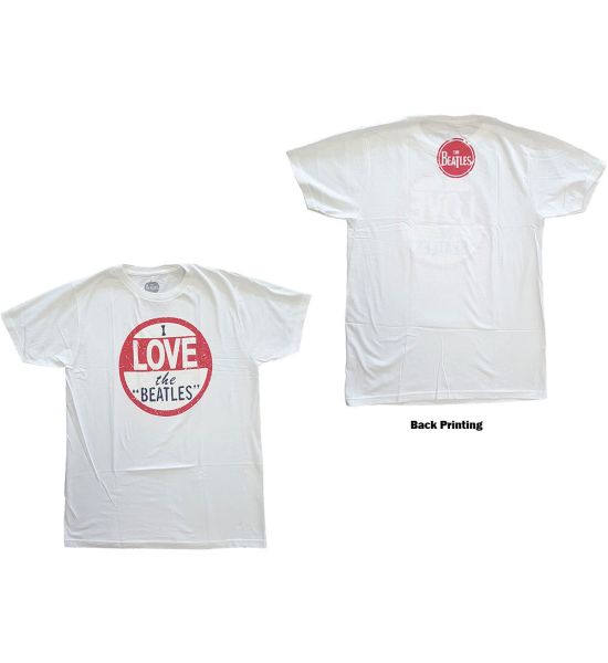 The Beatles: I Love The Beatles (Back Print) - White T-Shirt