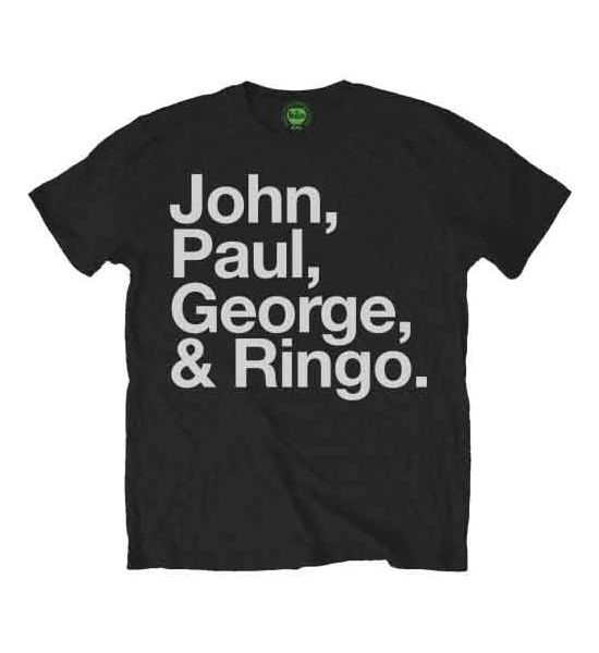 The Beatles: John, Paul, George & Ringo - Black T-Shirt