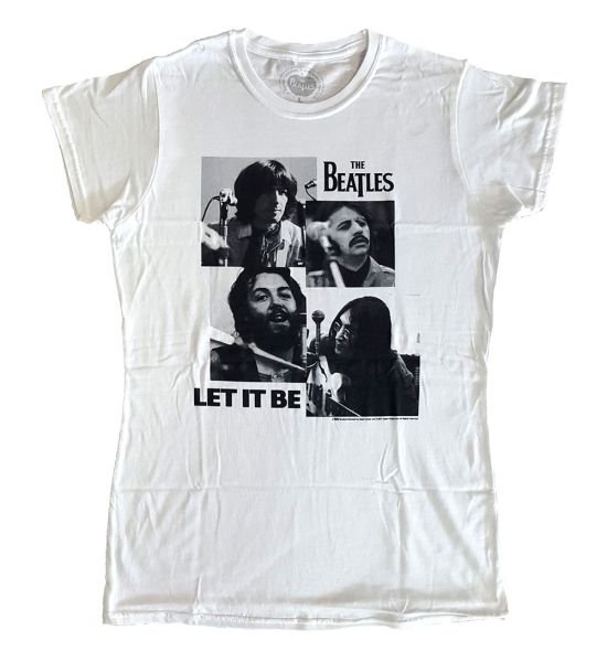 The Beatles: Let It Be - Ladies White T-Shirt