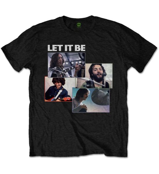 The Beatles: Let It Be Recording Shots - Black T-Shirt