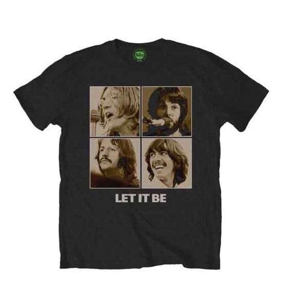 The Beatles: Let It Be Sepia - Black T-Shirt