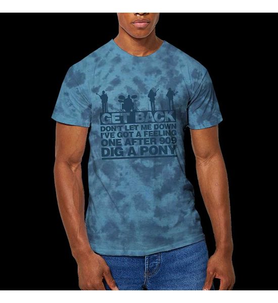 The Beatles: Let it Be Songs (Dip Dye, Dye Wash) - Dip-dye On Light Blue T-Shirt