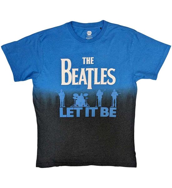 The Beatles: Let It Be Split (Dye Wash) - Blue T-Shirt