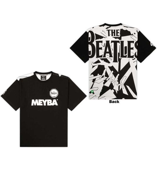 The Beatles: Meyba Drum & Crossing All-Over-Print - Black T-Shirt