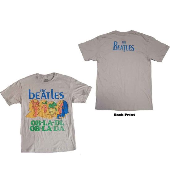 The Beatles: Ob-La-Di (Back Print) - Grey T-Shirt