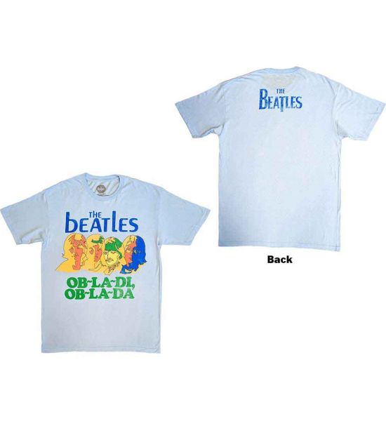 The Beatles: Ob-La-Di (Back Print) - Pale Blue T-Shirt