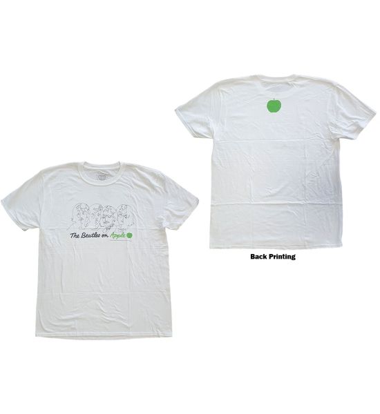 The Beatles: On Apple (Back Print) - White T-Shirt