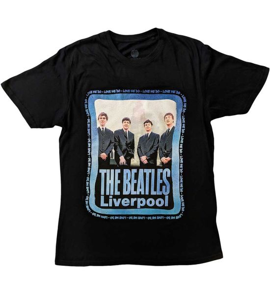 The Beatles: Pier Head Frame - Black T-Shirt