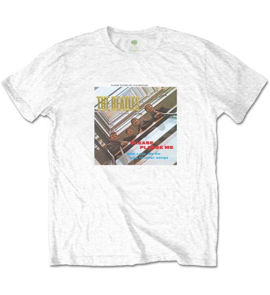 The Beatles: Please Please Me Gold (Foiled) - White T-Shirt